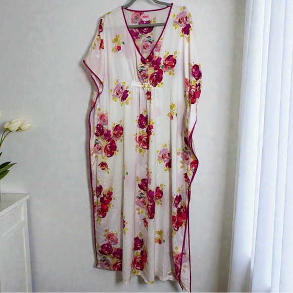 Kate Spade Rare Roses Maxi Caftan Dress XS Small
